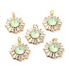 Brass Micro Pave Cubic Zirconia Pendants ZIRC-O044-21A-G-1