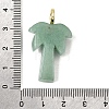 Natural Green Aventurine Carved Pendants X-G-C282-04E-3