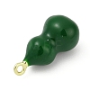 Gourd Brass Enamel Pendants KK-G526-20G-3