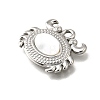 304 Stainless Steel Pave Natural White Shell Pendants STAS-C122-21B-02P-2
