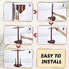 Baseball T Bar Wood Ring Display Stands RDIS-WH0019-22-3