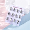 304 Stainless Steel Stud Earrings EJEW-C099-21P-3