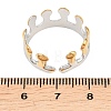 304 Stainless Steel Cuff Open Rings RJEW-Z138-01GP-01-5