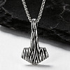 Vintage 304 Stainless Steel Viking Axe Pendant Necklaces for Men WG47AC0-01-2