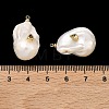 Brass & Pearl Micro Pave Cubic Zirconia Pendants KK-H259-13B-G01-3