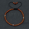 Adjustable Natural Carnelian Braided Beaded Bracelets for Women LG9619-4-1