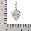 Rack Plating Brass Micro Pave Clear Cubic Zirconia Pendants X-KK-S380-37D-P-3