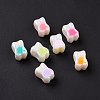 UV Plating Rainbow Iridescent Acrylic European Beads SACR-E009-39-2