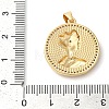 Rack Plating Brass Cubic Zirconia Pendants KK-K385-079G-3