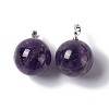 Natural Amethyst Pendants G-G926-02P-05-2