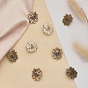 12Pcs 3 Colors Alloy Shield Crown Brooch Pin JEWB-CA0001-17-4