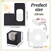 Cube Paper Cupcake Storage Boxes with Visible Window BAKE-WH0002-002C-2