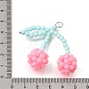 Plastic Beaded Big Pendants PL-CBAF21A-01-3