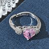 Brass Adjustable Finger Ring for Women CU-CBA7E55-05P-2