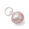 Natural Cultured Freshwater Pearl Two Sides Polished Charms PALLOY-JF04916-02-4