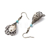 Synthetic Turquoise Dangle Earrings EJEW-JE05793-4