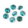 Pointed Back & Back Plated Glass Rhinestone Cabochons X-RGLA-J012-8mm-229-2