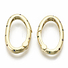 Brass Micro Pave Cubic Zirconia Spring Gate Rings ZIRC-S061-205G-NF-1
