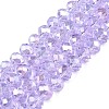 Electroplate Glass Beads Strands X-EGLA-A044-T8mm-B17-1