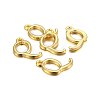 Golden Plated Alloy Letter Pendants PALLOY-J718-01G-Q-2