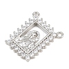 Brass Micro Pave Clear Cubic Zirconia Pendants KK-CBA6A75-48A-P-2