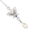 Glass Teardrop Hanging Suncatchers HJEW-JM04755-01-4