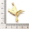 Rack Plating Brass Micro Pave Cubic Zirconia Enamel Pendants X-KK-L226-002G-02-3