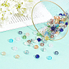 Mixed Color Faceted Rondelle Glass Beads Diameter 8mm Large Hole Beads for Jewelry Making GLAA-PH0002-02M-7