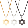 ANATTASOUL 3Pcs 3 Colors 304 Stainless Steel Pendant Necklaces Set NJEW-AN0001-82-1