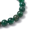 Natural Fuchsite Round Beaded Bracelets for Men Women BJEW-TA00612-4