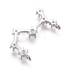 Brass Micro Pave Cubic Zirconia Pendants ZIRC-F099-20P-04-2