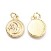 Brass Micro Pave Cubic Zirconia Pendants X-KK-P187-02G-2