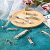 100Pcs 4 Style Iron Hair Barrette Findings FIND-BY0001-16-24