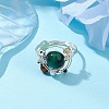 Planet Natural Green Aventurine Finger Rings RJEW-TA00165-02-1