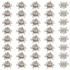 40Pcs Brass Bead Caps KK-PH0015-25P-1