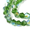 AB Color Plated Transparent Glass Beads Strands GLAA-G127-01-02L-4