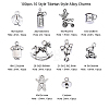 100pcs 10 Style Tibetan Style Alloy Charms TIBEP-CJ0001-29-2