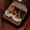 Bohemian Style Alloy Rhinestone Flower  Chandelier Earrings FS-WG4647F-01-1