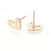 Brass Stud Earrings KK-S348-123-2