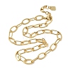 Brass Horse Eye Link Chain Necklaces NJEW-L013-09G-4