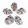 Printed Natural Cowrie Shell Beads SSHEL-R047-01-B01-2