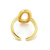 Rack Plated Brass Oval Open Cuff Ring for Women RJEW-Z039-05G-3