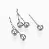 201 Stainless Steel Ball Stud Earrings STAS-H413-02P-B-1