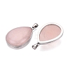 Natural Rose Quartz Pendants GG-N003-01A-P-2