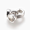Brass Micro Pave Cubic Zirconia Fold Over Clasps LS-KK-P164-05P-3