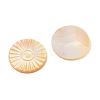 Natural Yellow Shell Carved Cabochons SSHEL-B006-01A-A-2