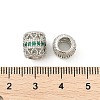 Brass Micro Pave Cubic Zirconia European Beads KK-P297-05P-02-2