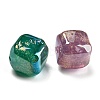 Iridescent Plating  Acrylic Beads MACR-K353-06-3