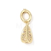 Brass Micro Pave Cubic Zirconia Pendants CU-CBAAD26-02B-G-1