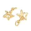 Brass Micro Pave Clear Cubic Zirconia Charms KK-Q085-02J-G-2